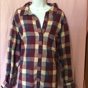 Maurice’s plus size button down plaid